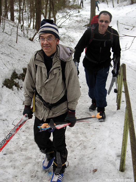 Лыжный поход выходного дня:  пл. Радонеж - Герасимиха - Хлыбы – пл. Абрамцево  5 апреля 2009 г.