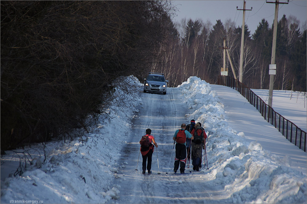 Лыжный  поход выходного дня: Калистово – Володькино – Мартьянково – Беклемишево – Герасимиха – Радонеж  4  апреля 2011 г.